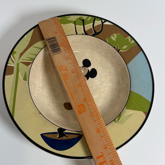 Disney Direct Abstract Design Characters Soup Rim Bowls Plate Mickey Vintage - Picture 6 of 7
